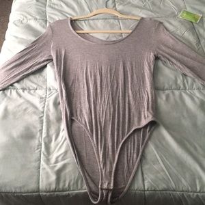 Gray 3/4 sleeve Body Suit
